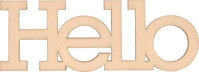 Image de Mot en bois 'Hello