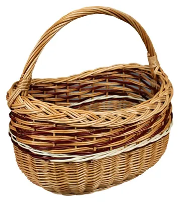 Obrázok produktu pre Ekologický košík z ratanu, 38 x 27 cm / výška 24/40 cm