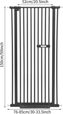Produktbild von Tiergitter - Sicherheitsgitter für Katzen - 1,5 m hoch - 76–85 cm ausziehbar - Kunststoff - 180° schwenkbar