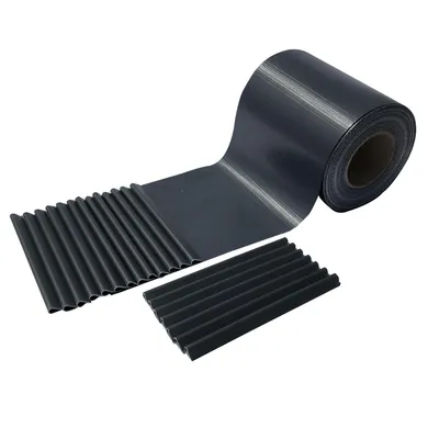 Produktbild von PVC Sichtschutzstreifen Doppelstabmatten Rolle 35m Anthrazit Stabmattenzaun (Inkl. 20 Clips)