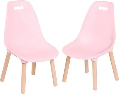Produktbild von Famanu Kindertisch mit Stühlen – kindgerechte Möbel – rosa – 37 x 42 x 66 cm