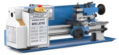 Imagen del producto de Mini torno, funcionamiento de alta velocidad, versátil para el mecanizado de metales, 220V