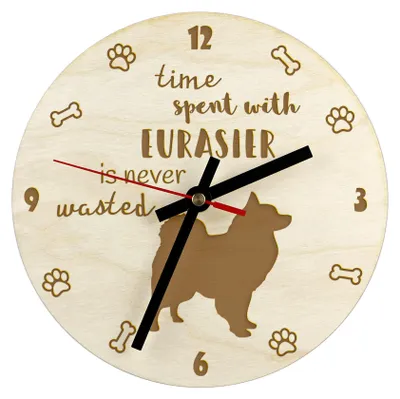 Image de Eurasier horloge en contreplaqué Art-Dog