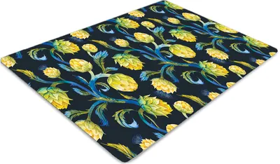 Produktbild von Stuhlunterlage Bürostuhlunterlage 120 cm x 90 cm Bodenmatte Bürostuhlunterlage - Artischockenblumen.