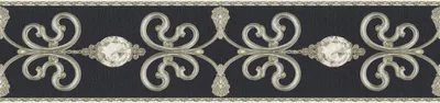 Produktbild von A.S. Création selbstklebende Bordüre Only Borders barock silber 5,00 m x 0,15 m