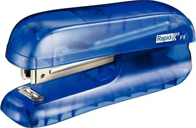 Zdjęcie produktu dla Rapid F5, 10 ark., Niebieski, Przezroczysty, Zacisk standardowy, ABS, Metal, 80 g/m², 3,8 cm