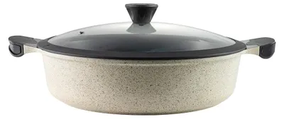 Schmorpfanne 28 cm, 4,4 l, antihaftbeschichtet, Grün, mit Deckel