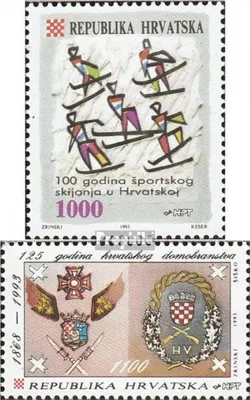 Produktbild von Briefmarken Kroatien 1993 Mi 263,264 (kompl.Ausg.) postfrisch Skisport in Kroatien