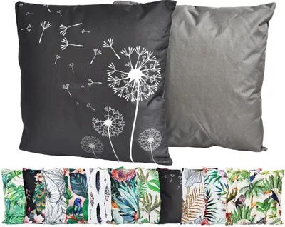 Produktbild von JACK Outdoor Lounge Kissen 45x45cm Motiv Dekokissen inkl. Füllung Wasserfest Sitzkissen Garten Stuhl, Farbe:Pusteblume