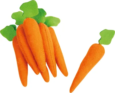 Produktbild von Small Foot Design 4425 Filz-Möhren, Ø 2 cm x 11 cm, für Kaufläden, orange, 7-teilig (1 Set)