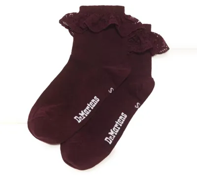 Image de Dr. Martens Frill Sock Couleur Bordeaux