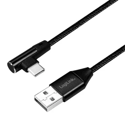 Obrázek produktu pro Logilink USB konektor USB 2.0 na USB-C (90° úhel) 0,3 m