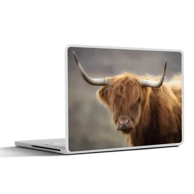 Produktbild von MuchoWow® Laptop Aufkleber Sticker Cover Schottischer Highlander - Licht - Porträt 30x22 cm - Laptop-Sticker
