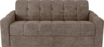 Produktbild von Schlafsofa mit Matratze 3-Sitzer - Strukturstoff - Taupe - Liegefläche 140 cm - Matratze 22 cm mit Memory Schaum - DARIELO