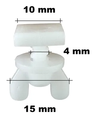 Image de rewagi® 4 Butée d'extrémité Butée intermédiaire 10x10 mm Blanc Rainure de roulement 6 mm SWID- FL