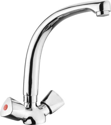 Produktbild von Wasserhahn – Hochwertiges Messinggehäuse – verchromt – hoher, schwenkbarer Auslauf