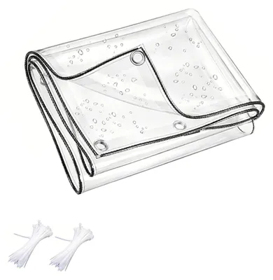 Produktbild von Wasserdichtes Transparentes Planenmaterial - Reißfest - 2,4 x 3 m