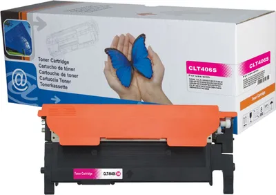 Produktbild von Ersatztoner für Samsung CLT-M406S (Magenta), kompatibel mit Samsung Xpress C410W/C460W/C460FW, CLX-3300/CLX-3305, CLP-365/CLP-360