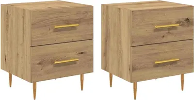Produktbild von Nachttisch 2 pcs Artisan-Eiche 40 x 35 x 47,5 cm Holzwerkstoff