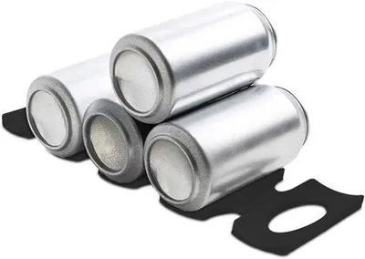 Produktbild von Unyqoos® Faltbarer Silikon‑Flaschenhalter für Kühlschrank und Regal – platzsparend, bis zu 15 Flaschen/Dosen, schwarz
