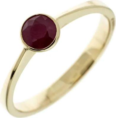 Produktbild von JOBO Damen Ring 333 Gold Gelbgold 1 Rubin rot Goldring Größe 52