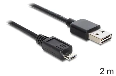 Immagine prodotto di Delock 83367 USB Kabel Delock A -> Micro-B St/St 2.00m sw