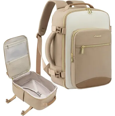 Produktbild von Handgepäck Rucksack 40x20x25cm Khaki+beige mit Laptopfach für Ryanair