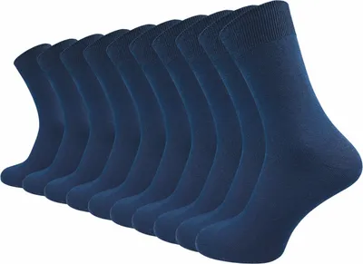 Produktbild von Gawilo  100% Baumwolle Socken (10 Paar) | Komfortbund venenfreundlich | Herren & Damen, Blau / 39 - 42
