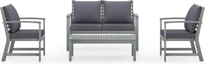Produktbild von vidaXL 4-tlg. Garten-Lounge-Set mit Auflagen Massivholz Akazie