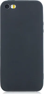 Produktbild von für iPhone 5/5S/SE Lovely Candy Color Matte TPU Anti-Scratch rutschfeste Schutzhülle Zurück Fall schwarz