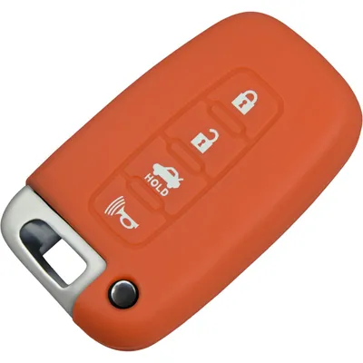 Produktbild von PhoneNatic Silikon Schlüssel Hülle kompatibel mit der KIA Forte 4-Tasten Fernbedienung in orange Funkschlüssel 4-Key