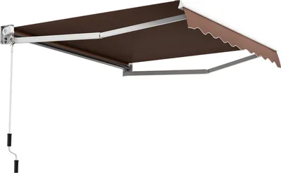 Produktbild von COSTWAY 2,5x2m Gelenkarmmarkise Sonnenmarkise Balkonmarkise Terrassenmarkise Klemmmarkise mit UV- und wasserbeständigem Material Aluminiumrahmen Braun