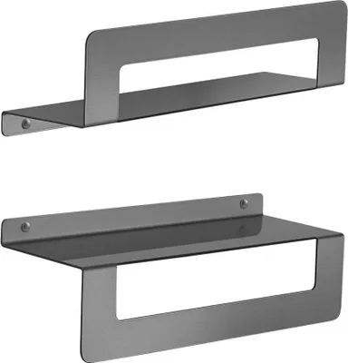 Image de Tablette CLEO (avec) porte-serviettes 300mm, gun metal