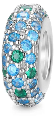 Produktbild von Gnoce Charm Stopper funkelndes Blau FVC142 Silber
