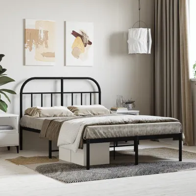 Obrázok produktu pre Maison Exclusive - posteľový rám s čelom z kovu, čierny, 120 x 200 cm