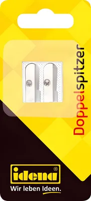 Produktbild von Idena 520051 Anspitzer Metall, Keilform, 2 Stück