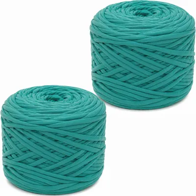 Obrázok produktu pre Priadza na pletenie tričiek, 2x285g, smaragdová zelená