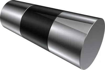 Produktbild von Interdeco Endstücke / Zierabschlüsse für Gardinenstangen mit 20 mm Ø Chrom/Schwarz, Typ Tanara (Konus Bicolor), Pack. 2 Stück