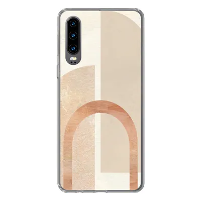 Produktbild von MuchoWow® Handyhülle Schutzhülle Hülle für Huawei P30 Marmor - Muster - Rosa Silikon Softcase Handy Hülle - Kartenbesitzer