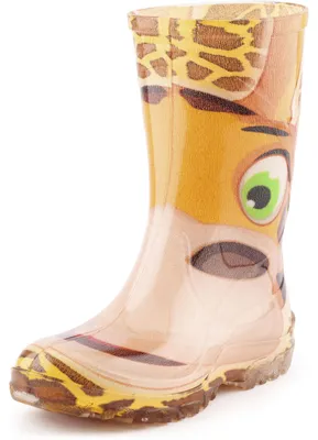 Produktbild von Ladeheid Kinder Mädchen Jungen PVC Gummistiefel Regenstiefel KL003BW (Orange/Giraffe, 23/24 EU)