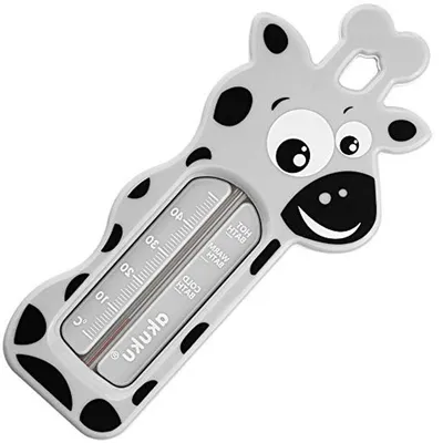 Productafbeelding van Badthermometer Giraf - Baby thermometer - Veilig Baden - Kwikvrij en Nauwkeurig - 15 x 6.5 cm - Geel