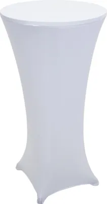 Produktbild von Set Stehtisch + Stehtischhusse HWC-J30, Bistrotisch Tischhusse, klappbar höhenverstellbar Ø 60cm  Husse weiss