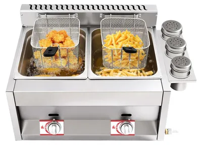 Zdjęcie produktu dla Fritownica gazowa - 2 zbiorniki po 6 litrów