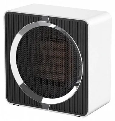 Productafbeelding van Elektrische Ventilatorkachel 500 W - Keramische Mini Verwarming - Draagbaar Zwart - Voor Badkamer En Kleine Ruimtes