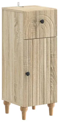 Image de Armoire de rangement pour salle de bain ALKMAAR, en chêne Sonoma
