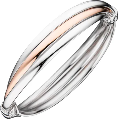 Produktbild von JOBO Armreif Armband oval 925 Sterling Silber bicolor vergoldet