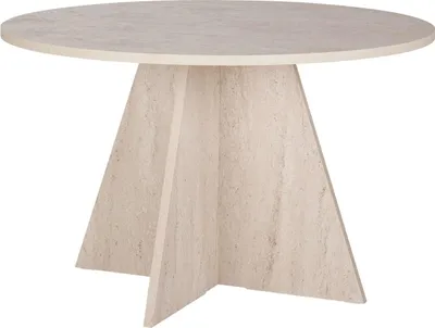 Produktbild von Skye Decor, Virella - Travertine, Esstisch, Travertin, 100 % Melaminplatte, 120 x 120 x 75 cm