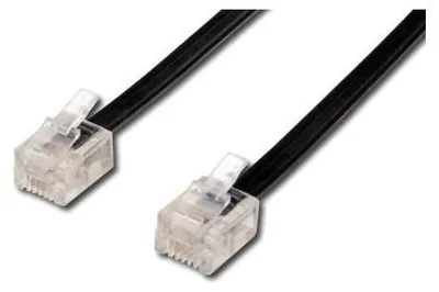 Image de Neutralle Câble téléphonique 4 fils RJ11 mâle - RJ11 mâle 15 m pour modem ADSL noir
