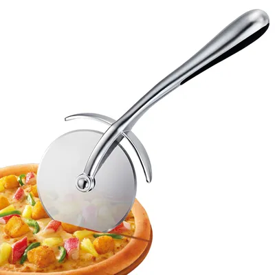 Pizzaschneider Edelstahl 6,5 cm, 18 cm, für Pizza & Teig