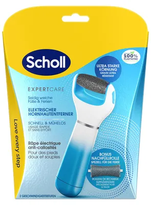 Produktbild von Scholl Hornhautentferner Expert Care, elektrisch, inkl. Meeresmineralien Rolle, 1 Stück, weiß